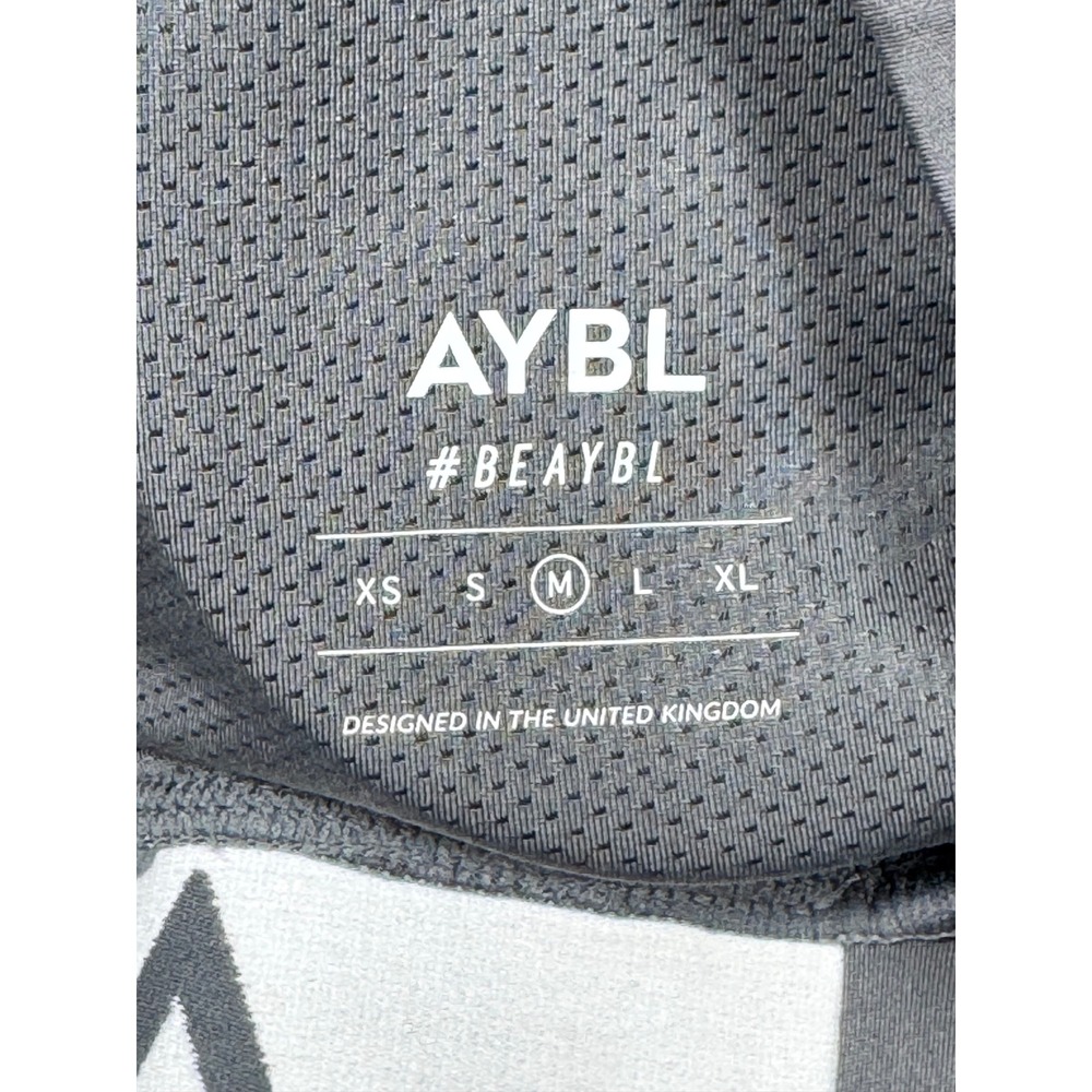 AYBL Balance V Neck Sports Bra Gray Racerback Medium M Athletic Gym Training - Picture 6 of 6